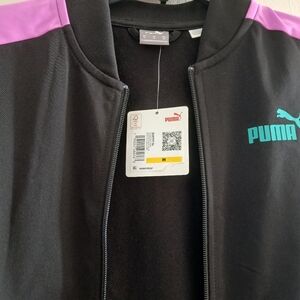 Puma Black Jacket with Purple and Blue Accents